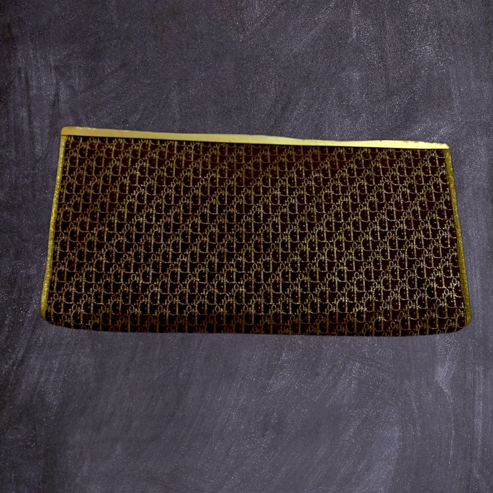 Vintage Christian Dior Woman Clutch Gold Made In France